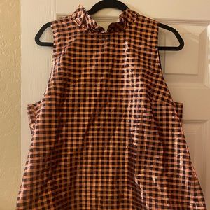 NWOT J Crew Ruffle Neck Top